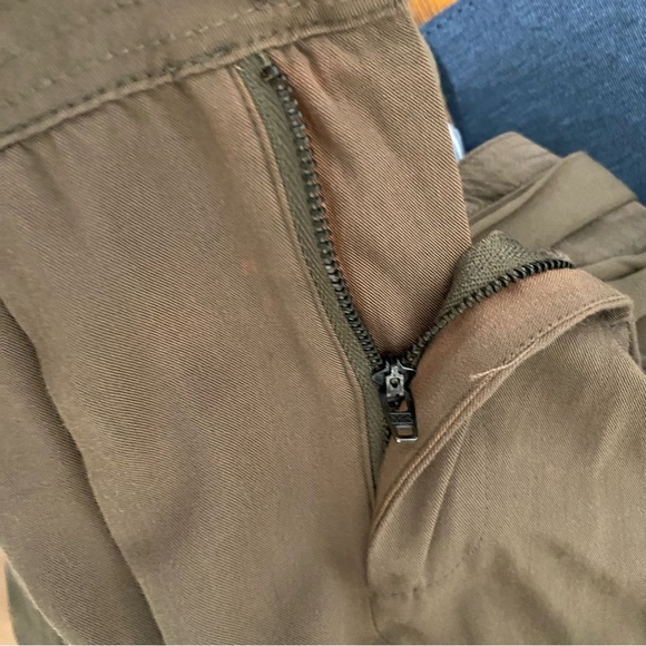 Elevenses by Anthropologie Green Pleated Jogger Pants Trousers Tie Waist Medium - Picture 10 of 10